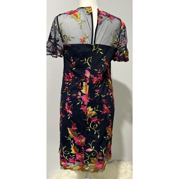Trina Turk MWT Embroidered multicolor mesh top dress 4 - Picture 4 of 9